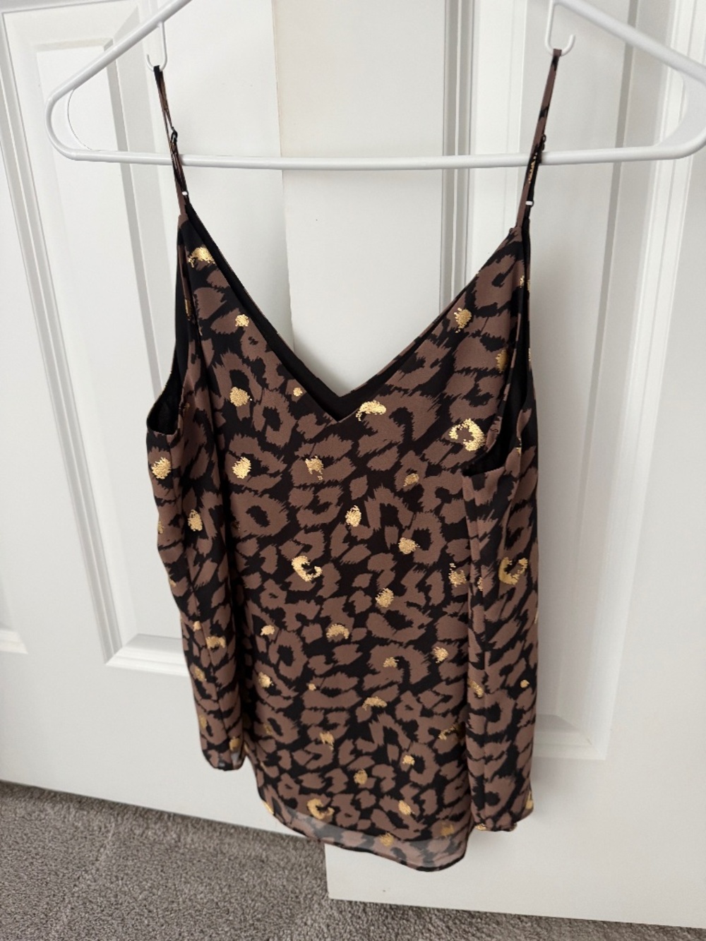 Express Cami leopard w metallic NWT XS